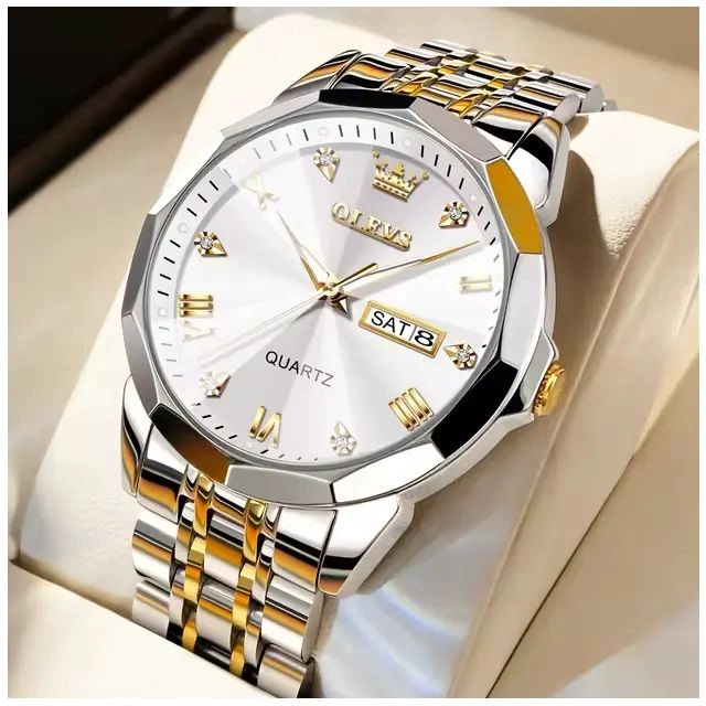 RELOJ DE PULSERA HOMBRE DE LUJO DE ACERO INOXIDABLE ACABADO ESPEJO - 2