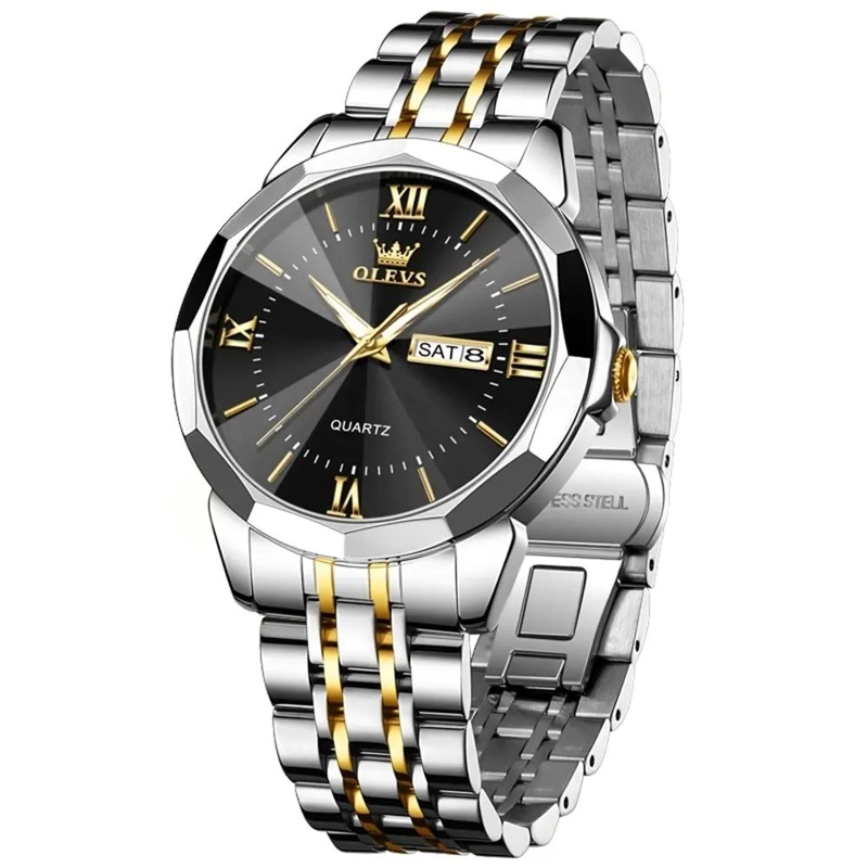 RELOJ DE LUJO PARA HOMBRE CALENDARIO DOBLE CLASICO Y SOFISTICADO - 5