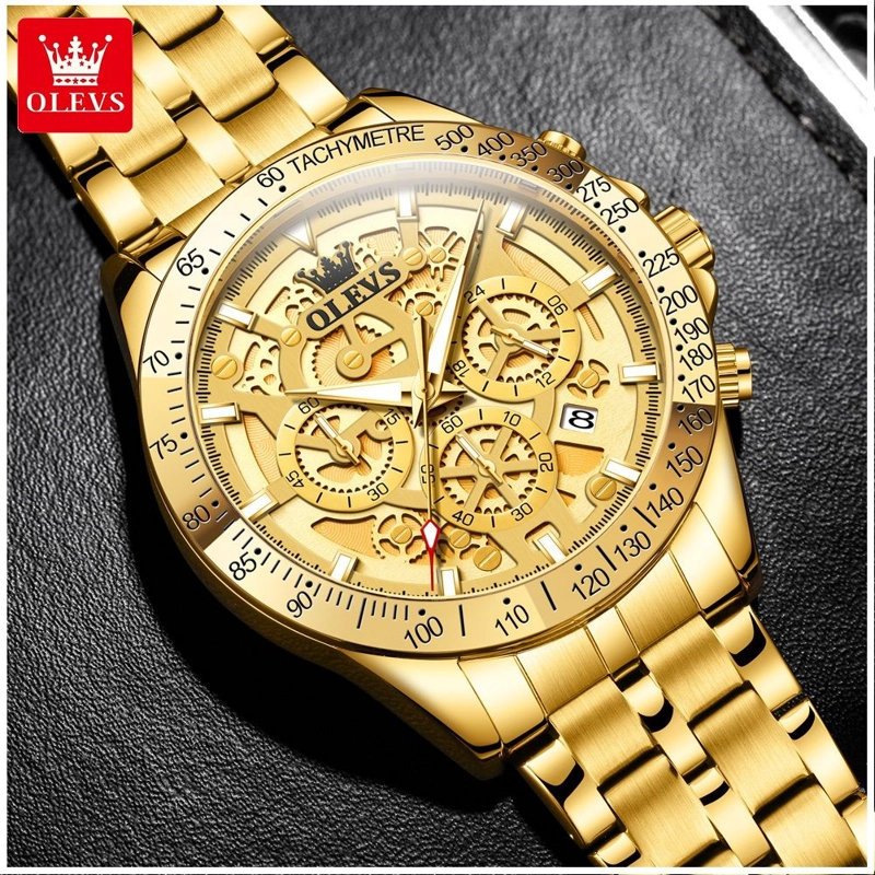 RELOJ DE PULSERA HOMBRE ELEGANTE CLASICO DE LUJO ACERO INOXIDABLE - 7
