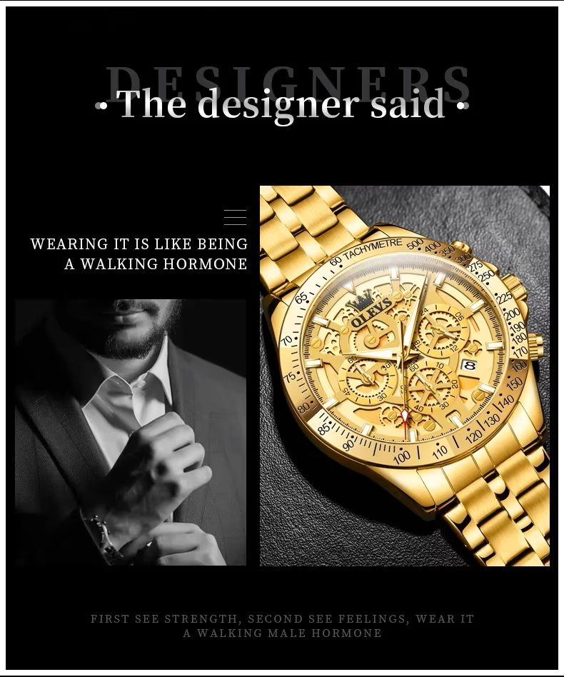 RELOJ DE PULSERA HOMBRE ELEGANTE CLASICO DE LUJO ACERO INOXIDABLE - 8