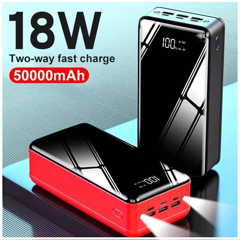 CARGADOR PORTATIL POWER BANK 50000 MAH CARGA RAPIDA 3USB LINTERNA LED - 2