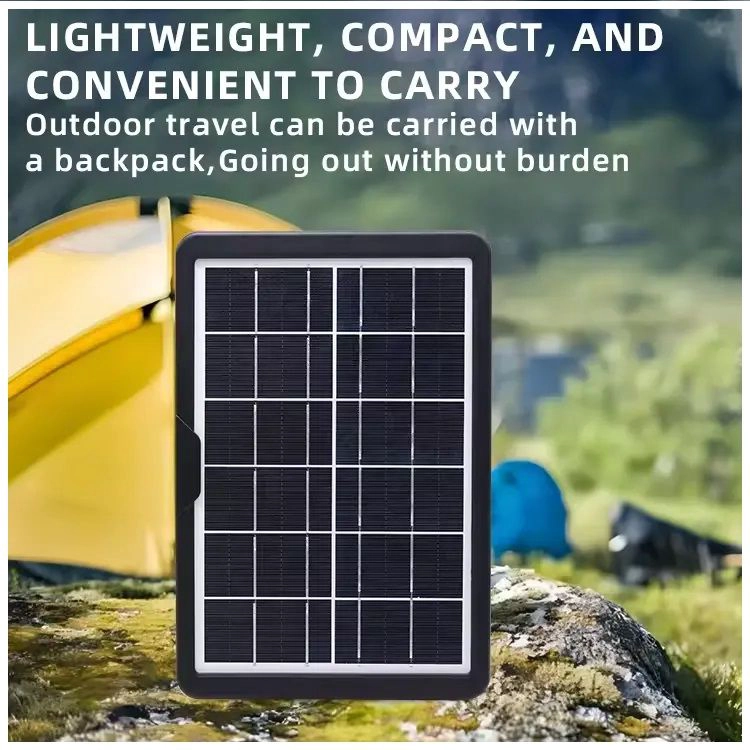 GENÉRICO PANEL SOLAR PORTATIL 20W 18V ADAPTADOR DE CARGA MULTIPLE CABLE USB