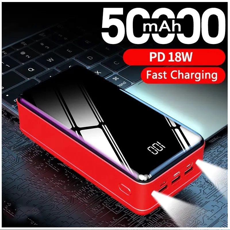 CARGADOR PORTATIL POWER BANK 3USB TIPO C LIGHTNING LINTERNA - 2
