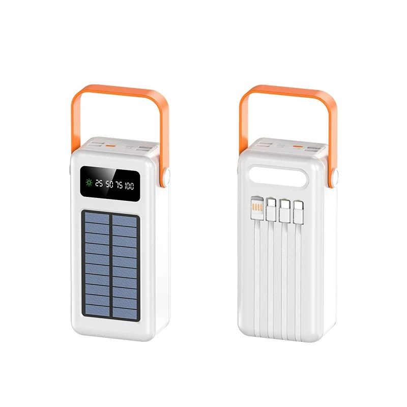 POWER BANK SOLAR 40000 MAH CARGA RAPIDA, LINTERNA Y CABLES INTEGRADOS - 2