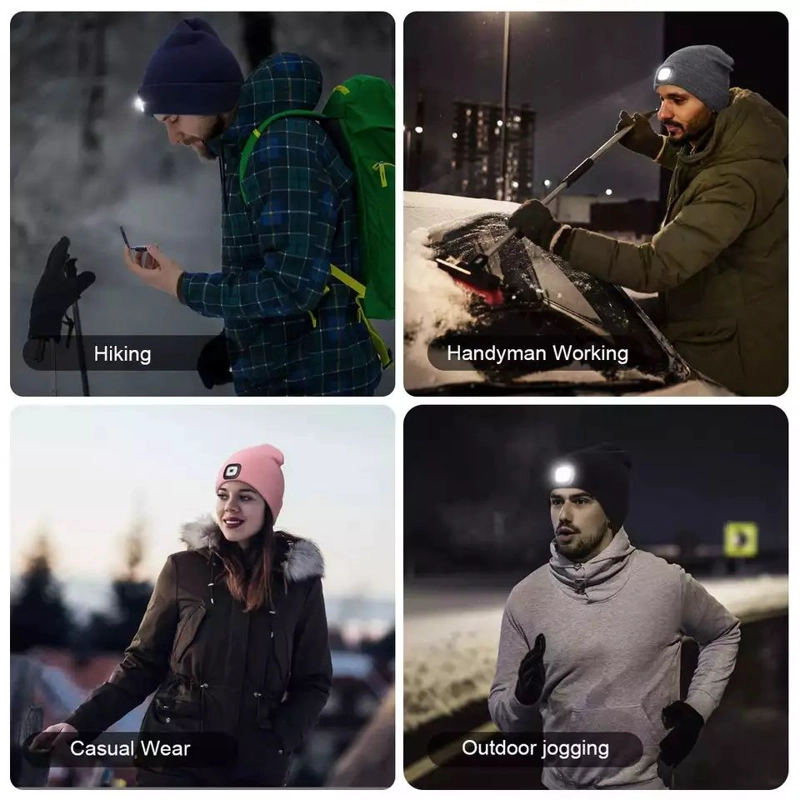 CARGADOR GORRO CON LINTERNA LED 3 MODOS RECARGABLE1200MAH NARANJO - 2