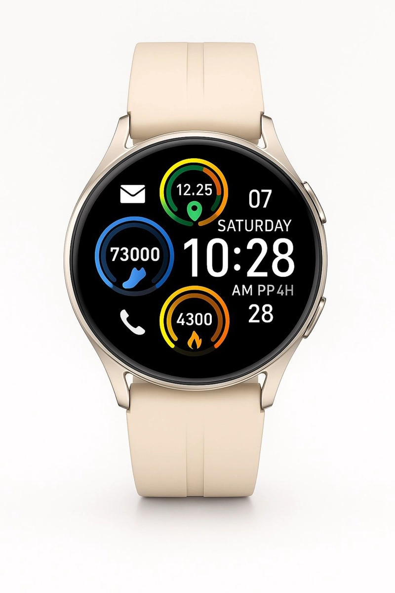 RELOJ INTELIGENTE SMARTWATCH CORREA BLANCA BLUETOOTH MONITOREO SALUD - 2