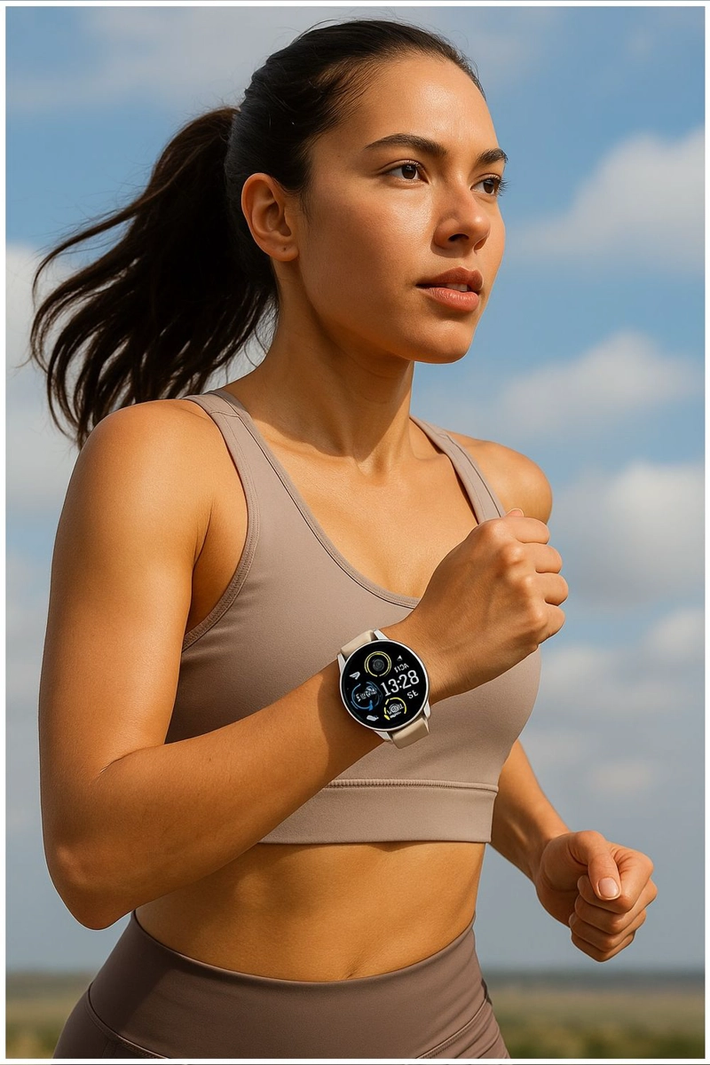 RELOJ INTELIGENTE SMARTWATCH CORREA BLANCA BLUETOOTH MONITOREO SALUD - 5