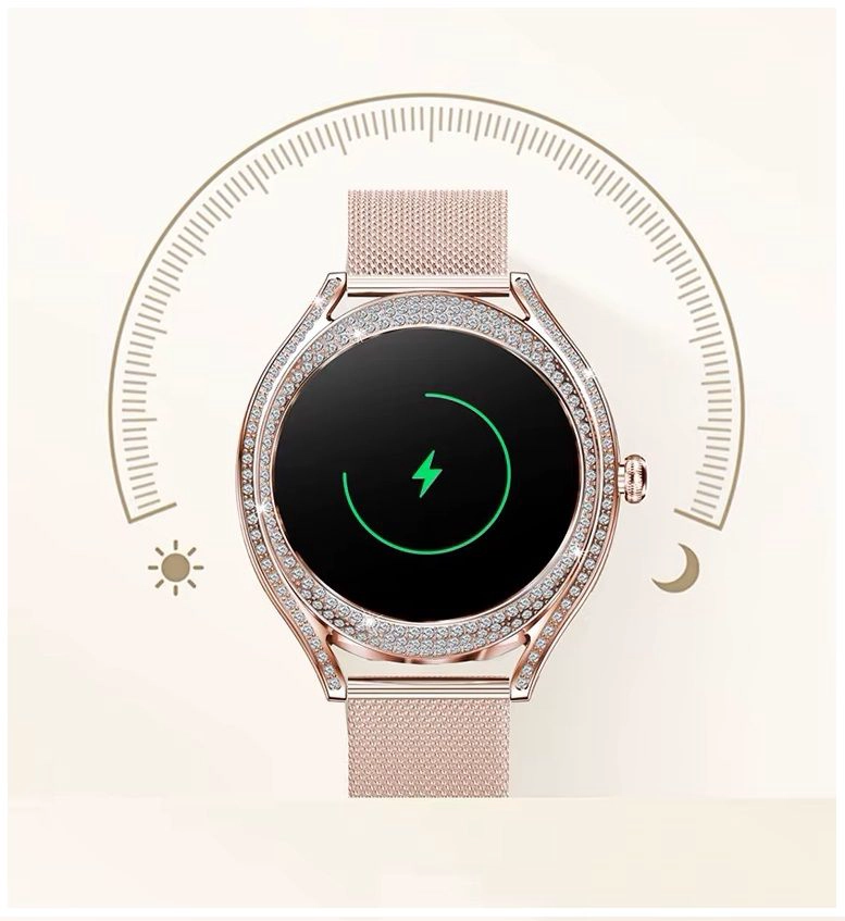 SMARTWATCH DEPORTIVO MUJER PANTALLA AMOLED 1.28 DETALLES EN DIAMANTES - 3