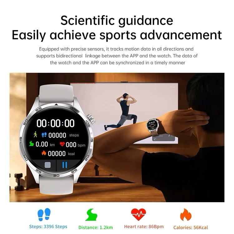 SMARTWATCH CORREA DE SILICONA BLANCA CONECTIVIDAD SALUD IP67 NFC - 7