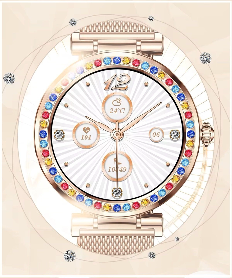 SMARTWATCH ELEGANTE FEMENINO PANTALLA ALTA DEFINICION CONTROL SALUD - 1