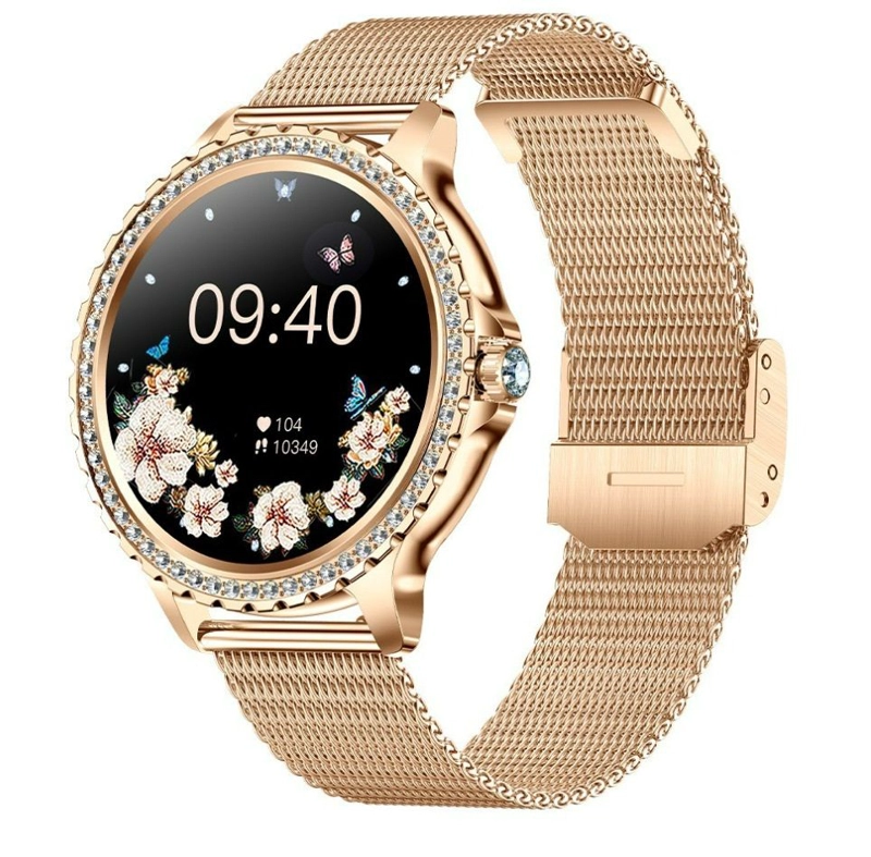SMARTWATCH ELEGANTE MUJER BLUETOOTH MONITOR DE SALUD MULTIDEPORTE CORREA METALICA Y CORREA SILICONA - 5