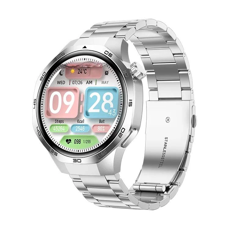 GENÉRICO SMARTWATCH DEPORTIVO CON PANTALLA HD CORREA METALICA PLATEADA