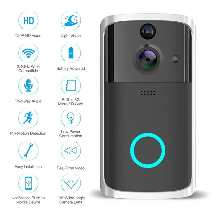 CAMARA INTELIGENTE PORTERO WIFI DOORBELL CON TIMBRE PARA SMARTPHONE - 5
