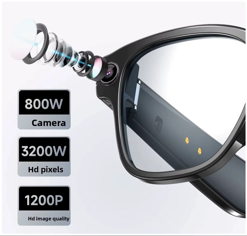 GAFAS INTELIGENTES CAMARA HD 8MP GRABACION 1200P TRADUCCION AI WIFI BLUETOOTH - 7