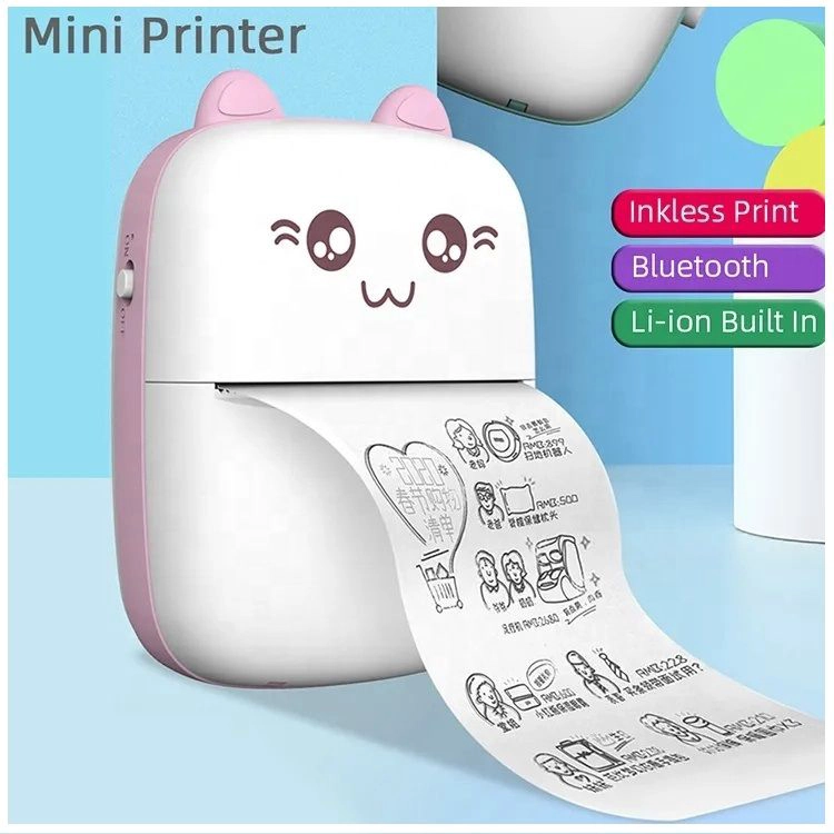 MINI IMPRESORA TE RMICA PORTATIL DE ETIQUETAS INALAMBRICA CON ADHESIVO - 5
