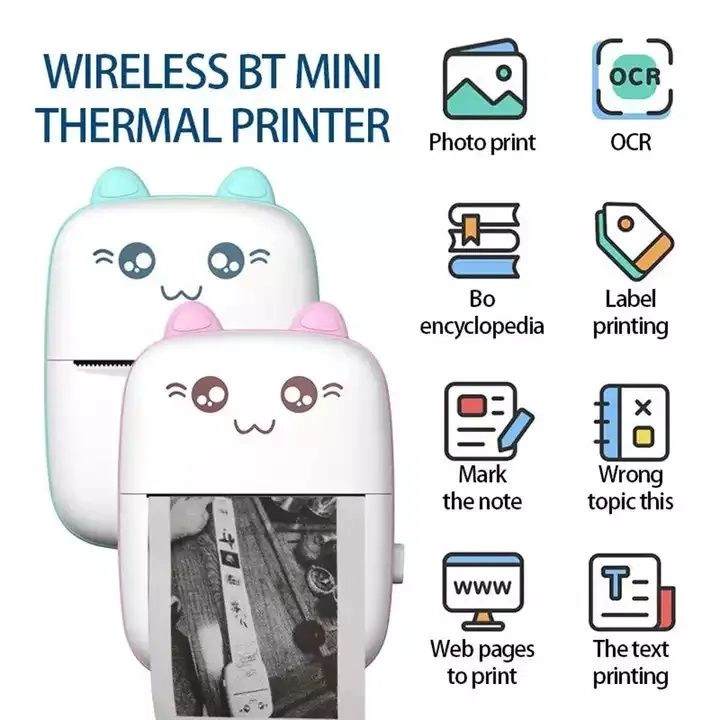 MINI IMPRESORA TE RMICA PORTATIL DE ETIQUETAS INALAMBRICA CON ADHESIVO - 6