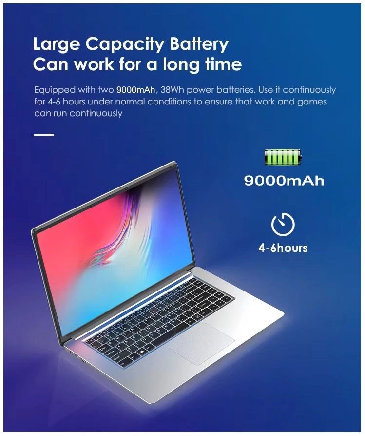 NOTEBOOK 14 PULGADAS INTEL CELERON N4000 6GB RAM 128 SSD ROM WINDOWS 10 PRO 5000 MAH MOUSE GRATIS - 4