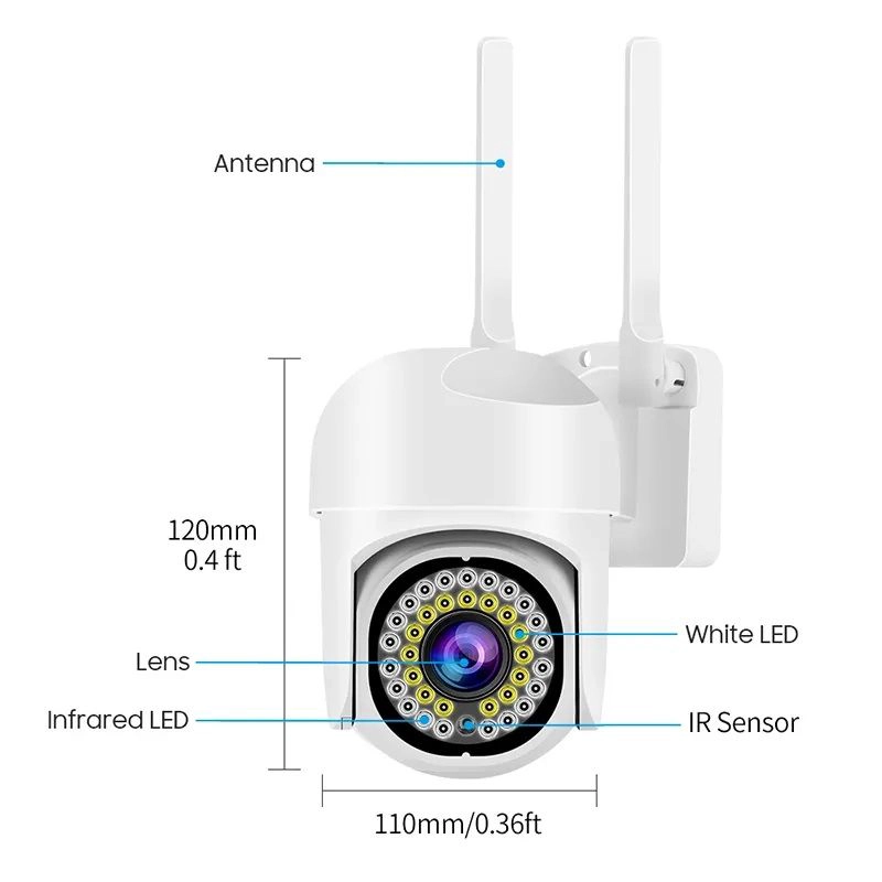 CAMARA DE SEGURIDAD IP WIFI 1080P PROTECCION INTELIGENTE BIDIRECCIONAL - 4
