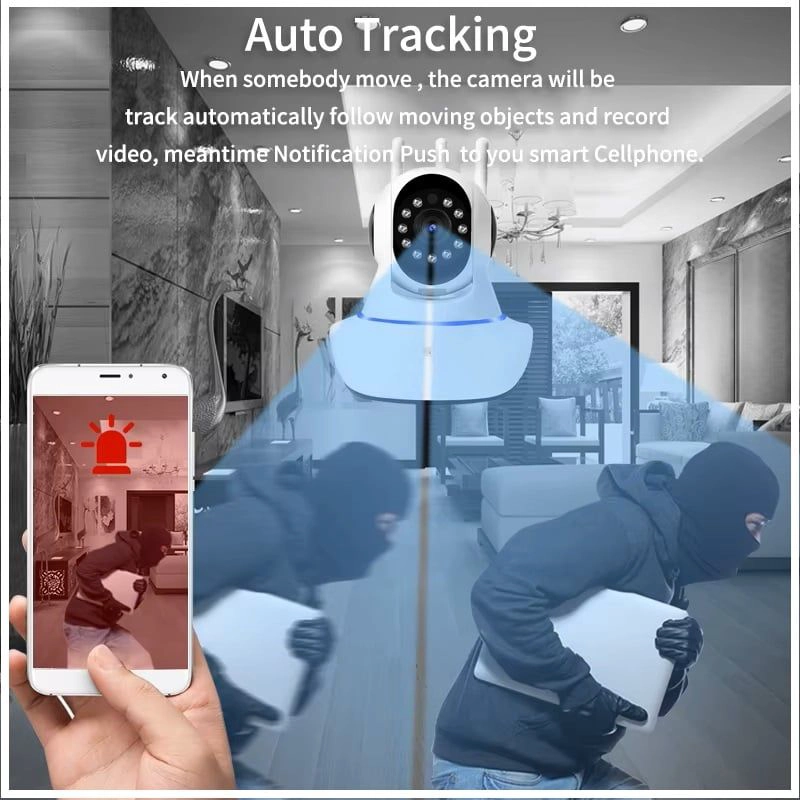 CAMARA DE SEGURIDAD WIFI COBERTURA PANORAMICA 360° FULL HD 1080P - 4