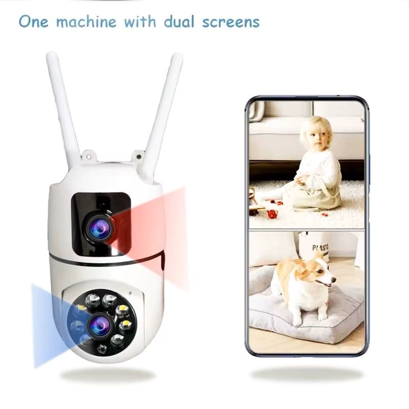 CAMARA DE SEGURIDAD WIFI CON LENTE DUAL COBERTURA COMPLETA FULL HD - 3