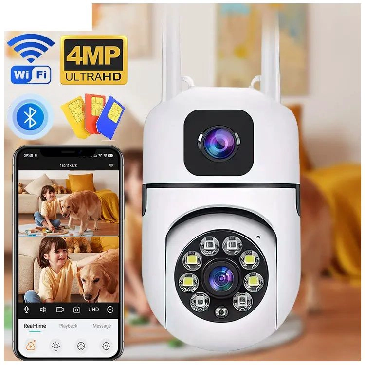 CAMARA DE SEGURIDAD WIFI CON LENTE DUAL COBERTURA COMPLETA FULL HD - 5