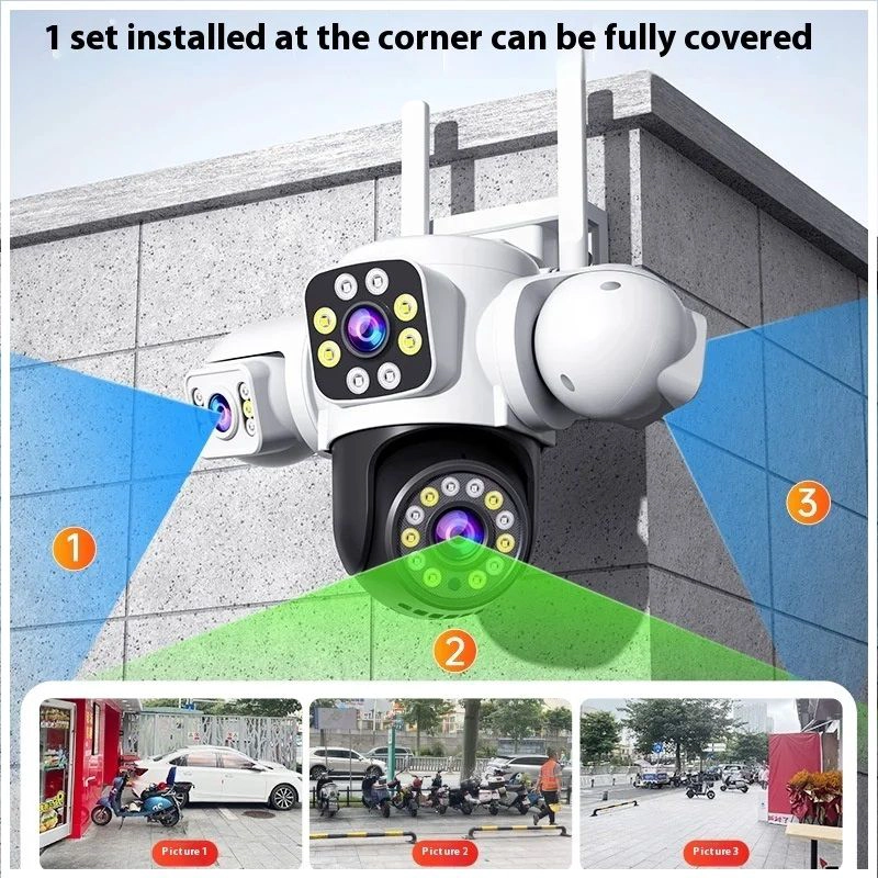 CAMARA DE SEGURIDAD TRIPLE LENTE VISION NOCTURNA AUDIO BIDIRECCIONAL - 4