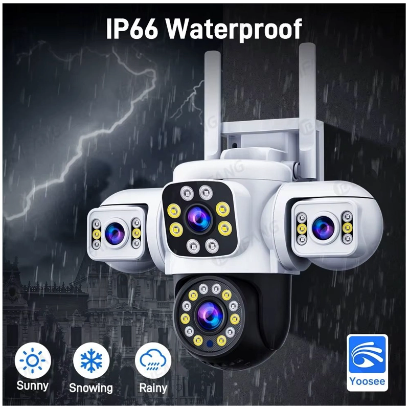 CAMARA DE SEGURIDAD TRIPLE LENTE VISION NOCTURNA AUDIO BIDIRECCIONAL - 8