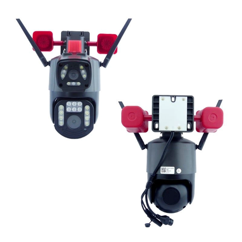 CAMARA DE VIGILANCIA IP 23 LED CON DOBLE CAMARA, SIRENA Y BALIZA - 3