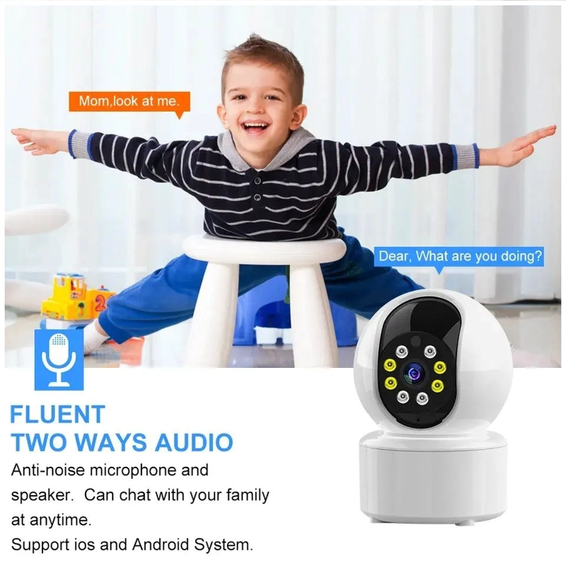CAMARA DE SEGURIDAD WIFI FULL HD CON GIRO 360° Y VISION NOCTURNA DUAL - 1