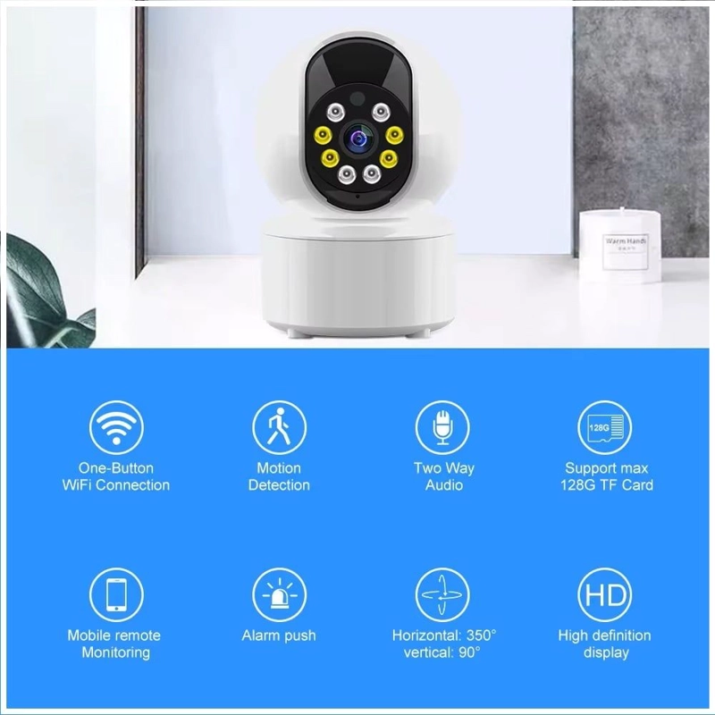 CAMARA DE SEGURIDAD WIFI FULL HD CON GIRO 360° Y VISION NOCTURNA DUAL - 3