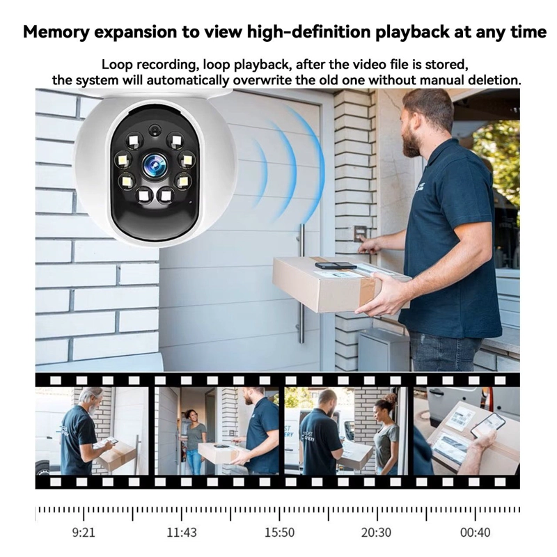 CAMARA DE SEGURIDAD WIFI FULL HD CON GIRO 360° Y VISION NOCTURNA DUAL - 7