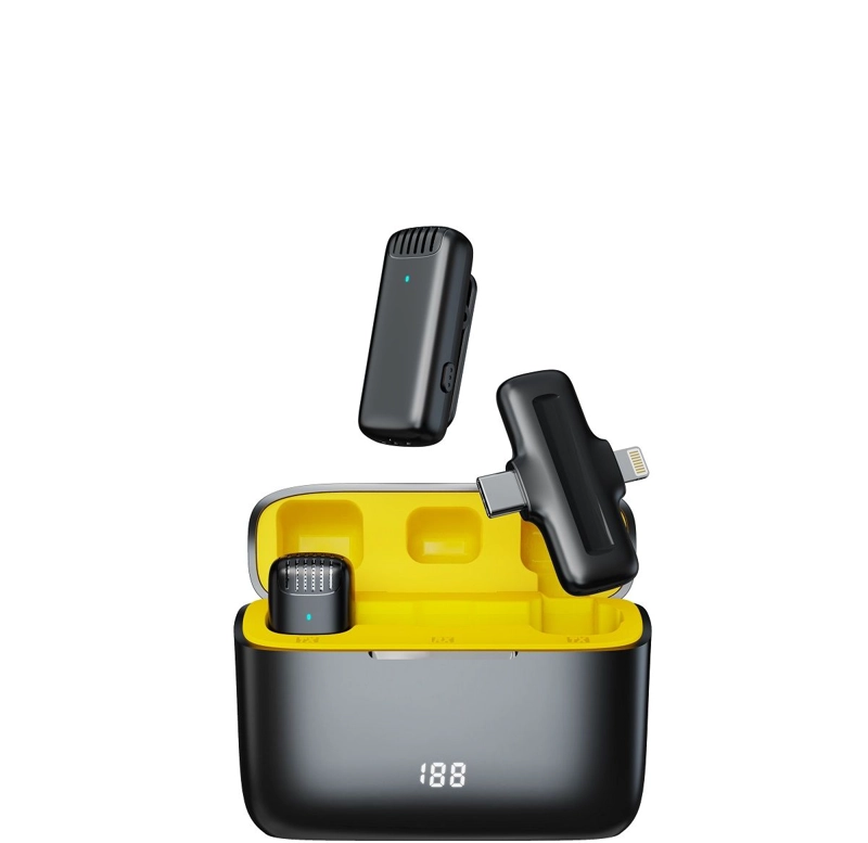MICROFONO INALAMBRICO 2 EN 1 CON ESTUCHE DIGITAL CANCELACION DE RUIDO Y CONECTORES LIGHTNING / USB-C - 3