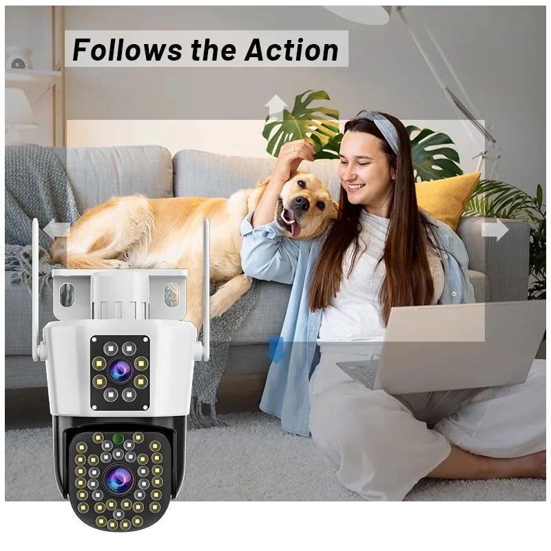 CAMARA DE VIGILANCIA IP WIFI CON DOBLE LENTE Y VISION NOCTURNA A COLOR - 6
