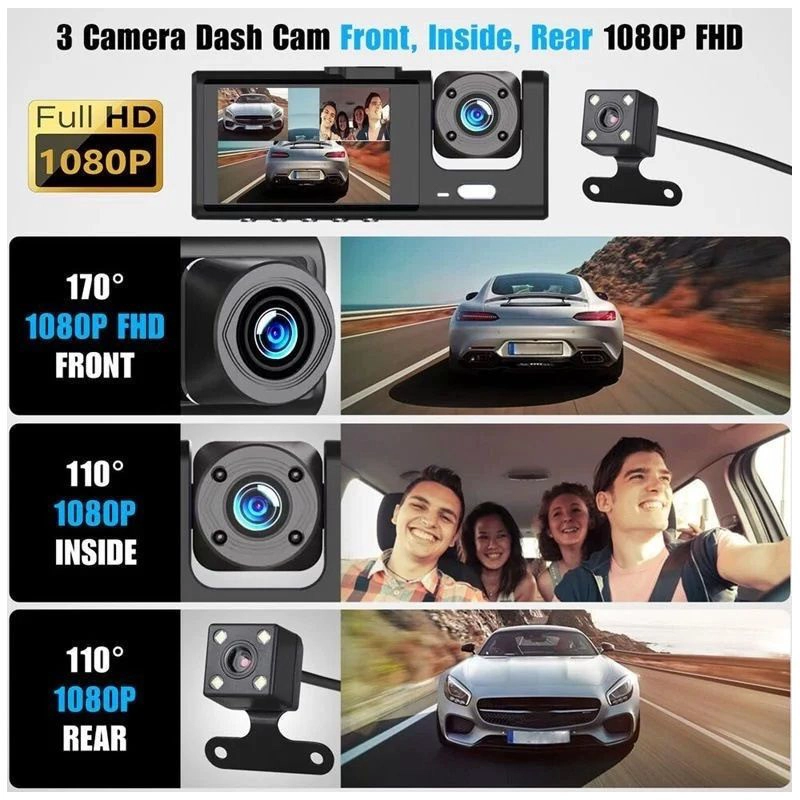 CAMARA PARA AUTO CON 3 CANALES DETECCION DE MOVIMIENTO - 4