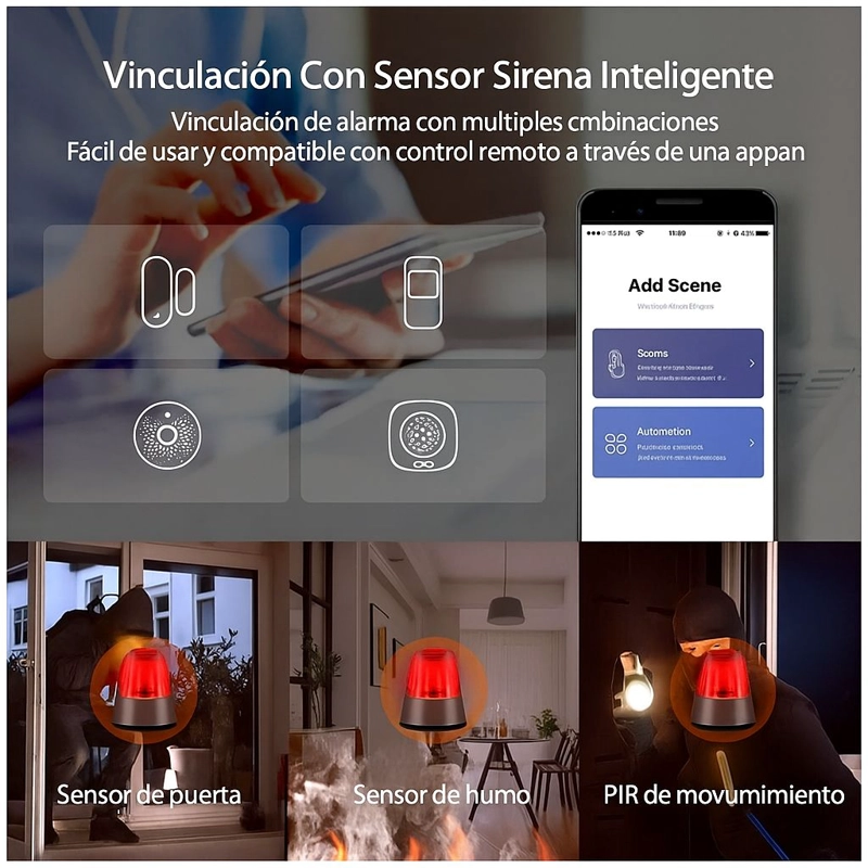 SIRENA ESTROBOSCOPICA WIFI PARA EXTERIORES 110-120DB - 4