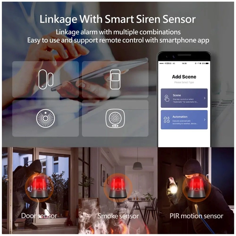 SIRENA ESTROBOSCOPICA WIFI PARA EXTERIORES 110-120DB - 6