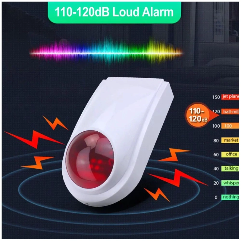 SIRENA ESTROBOSCOPICA WIFI PARA EXTERIORES 110-120DB - 7