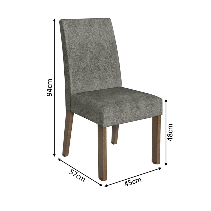 JUEGO DE COMEDOR MADESA VALERIE MARRON/NEGRO/SILVER - 3