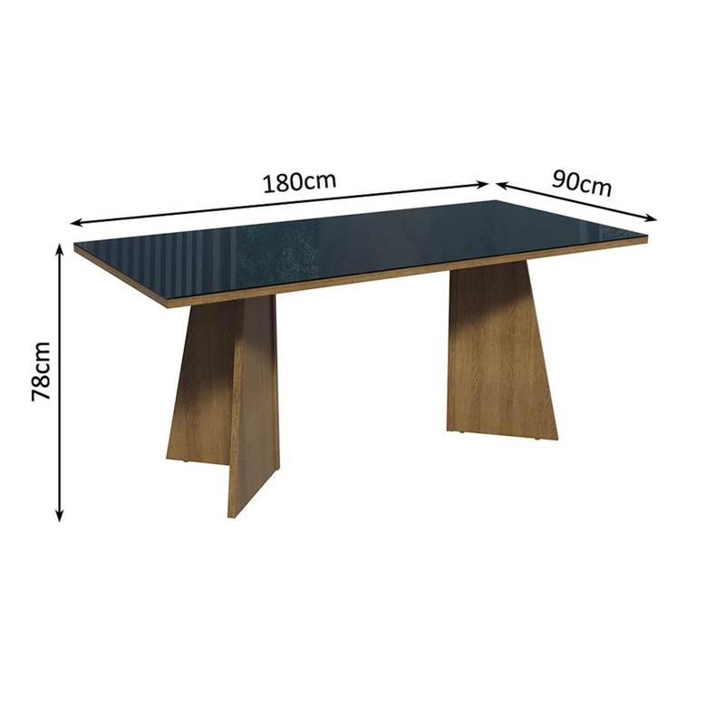 JUEGO DE COMEDOR MADESA VALERIE MARRON/NEGRO/SILVER - 4