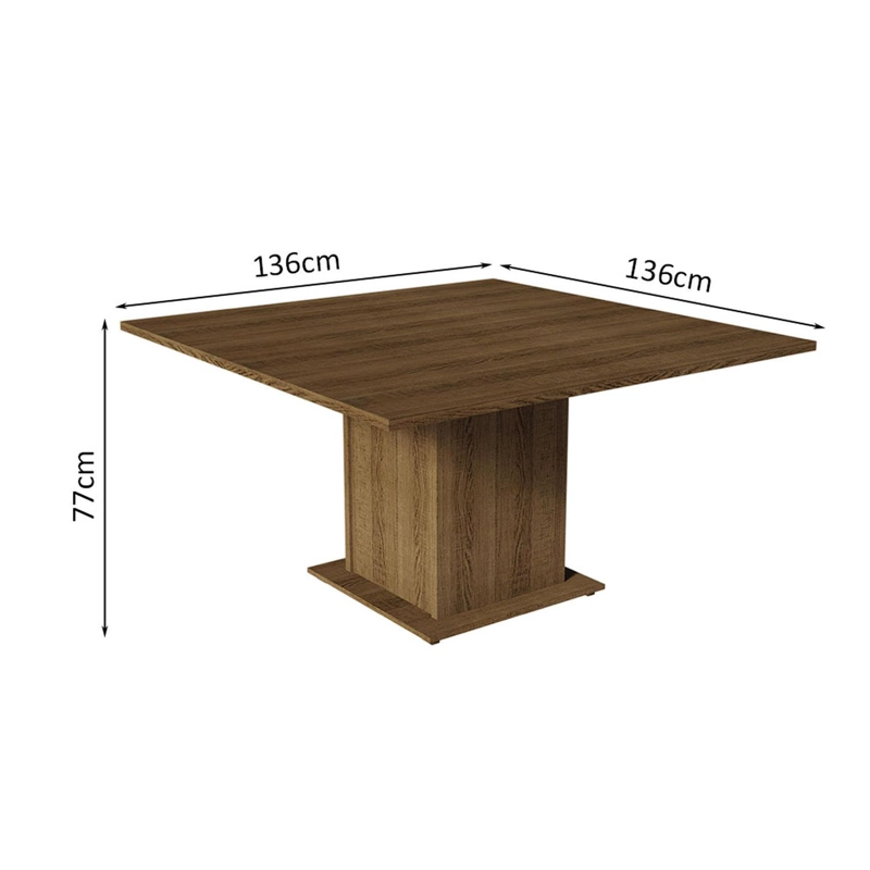 JUEGO DE COMEDOR MADESA LEILA CON 8 SILLAS MARRON/SILVER - 4
