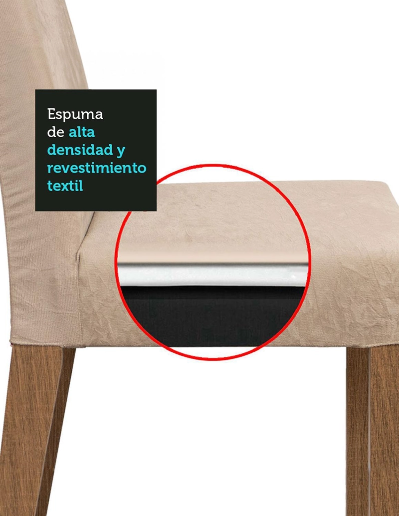 JUEGO DE COMEDOR MADESA DORIS CON 8 SILLAS MARRON/IMPERIAL - 6