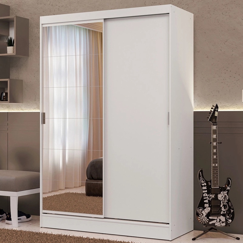 CLOSET MADESA LUKE 2 PUERTAS CORREDIZAS CON 1 ESPEJO BLANCO - 1