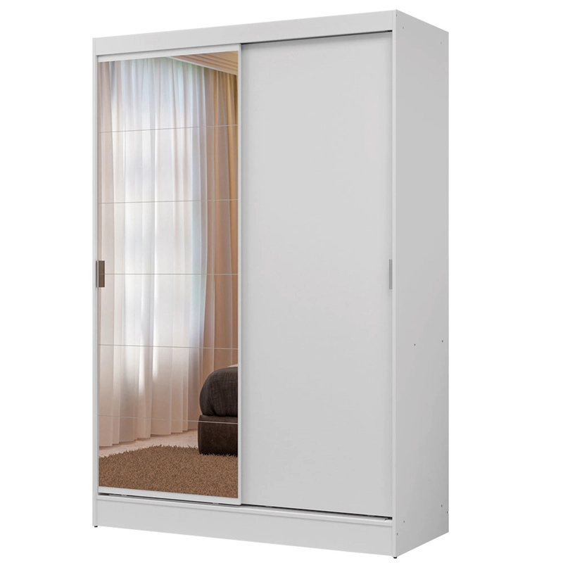 CLOSET MADESA LUKE 2 PUERTAS CORREDIZAS CON 1 ESPEJO BLANCO - 2