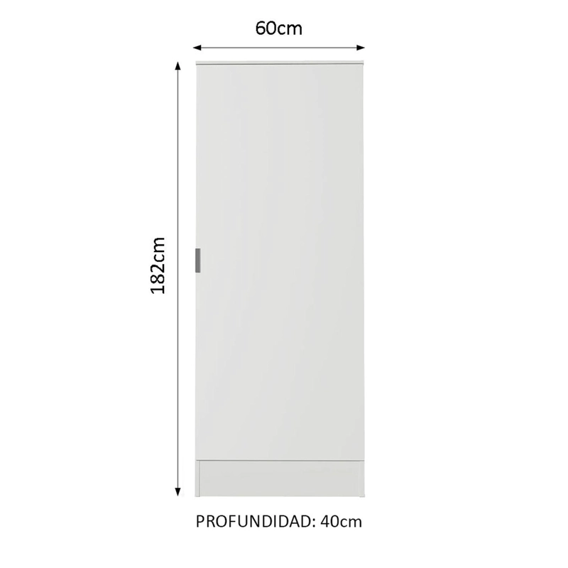 ARMARIO MULTIUSO ORGANIZADOR MADESA 1 PUERTA BLANCO - 3