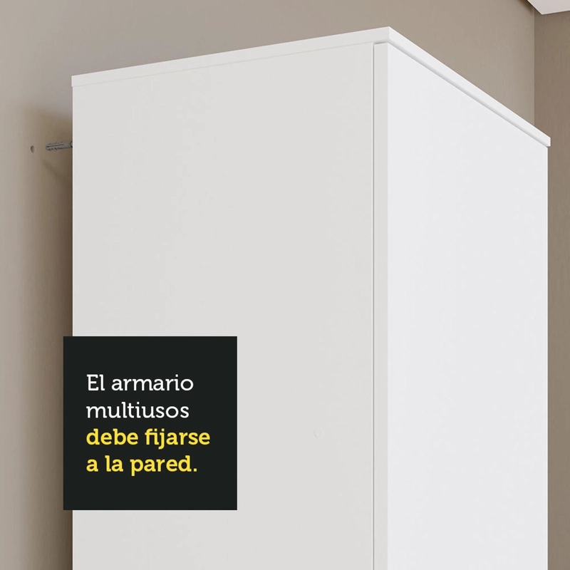ARMARIO MULTIUSO ORGANIZADOR MADESA 1 PUERTA BLANCO - 8