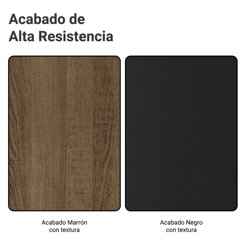 CLOSET ABIERTO MADESA VALENCIA 258 CM 4 CAJONES 04 MARRON/NEGRO - 9