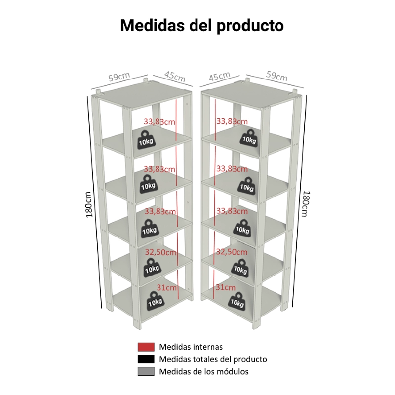 ESTANTE DESPENSA DE COCINA ESQUINERA MADESA 118 CM MARRON/NEGRO - 3