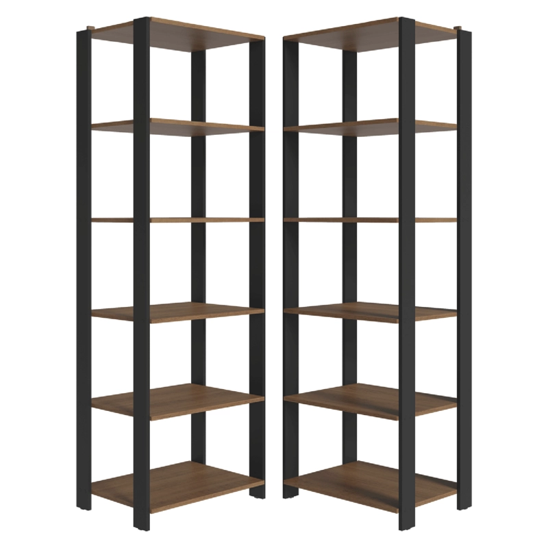 ESTANTE DESPENSA DE COCINA ESQUINERA MADESA 118 CM MARRON/NEGRO - 5