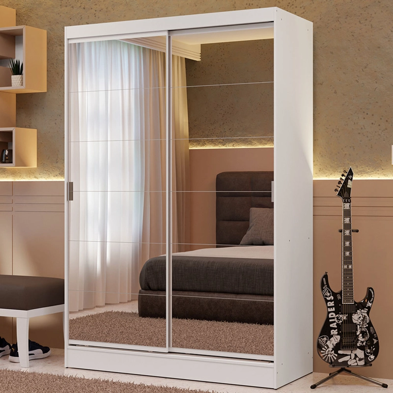 CLOSET MADESA LUKE 2 PUERTAS CORREDIZAS CON ESPEJOS BLANCO - 1