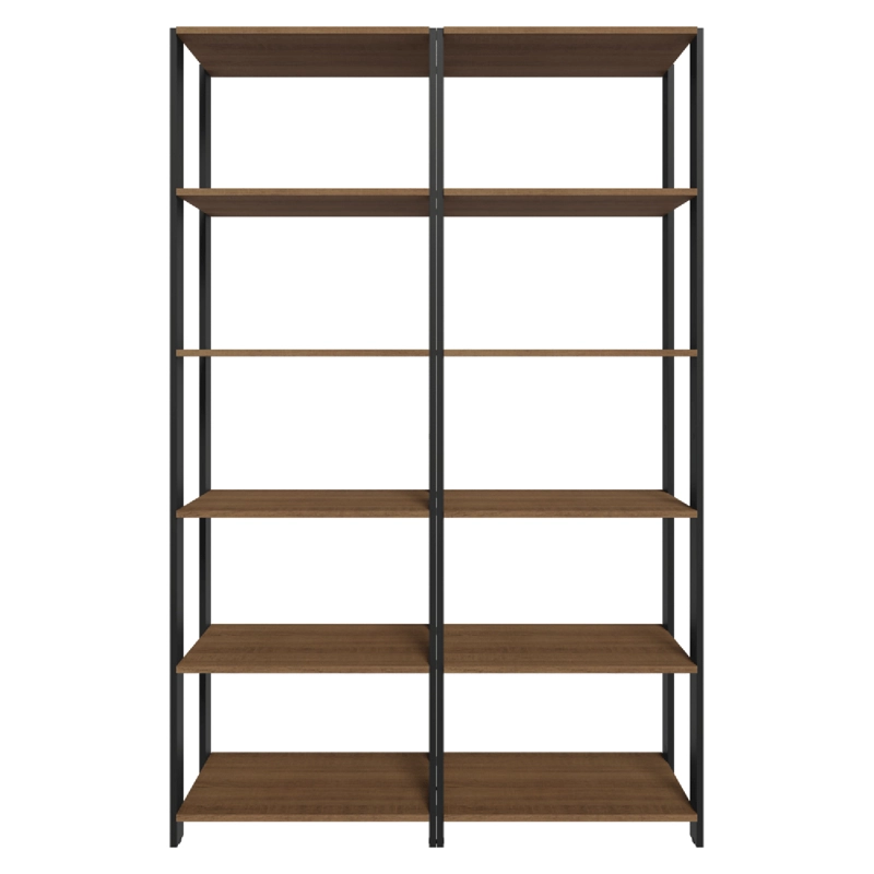 ESTANTE DESPENSA DE COCINA MADESA 118 CM 10 REPISAS MARRON/NEGRO - 6